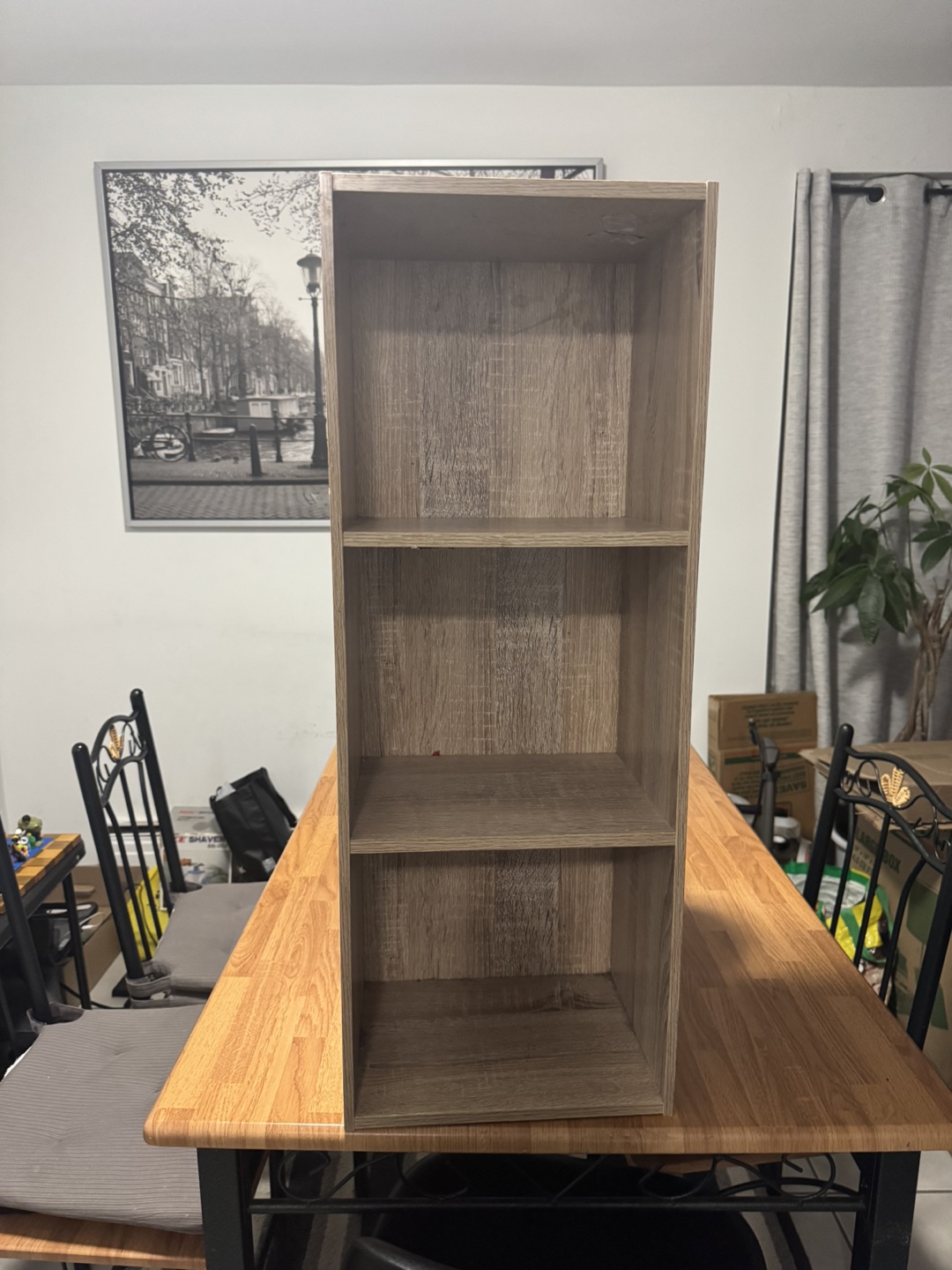 Three-shelf bookcase