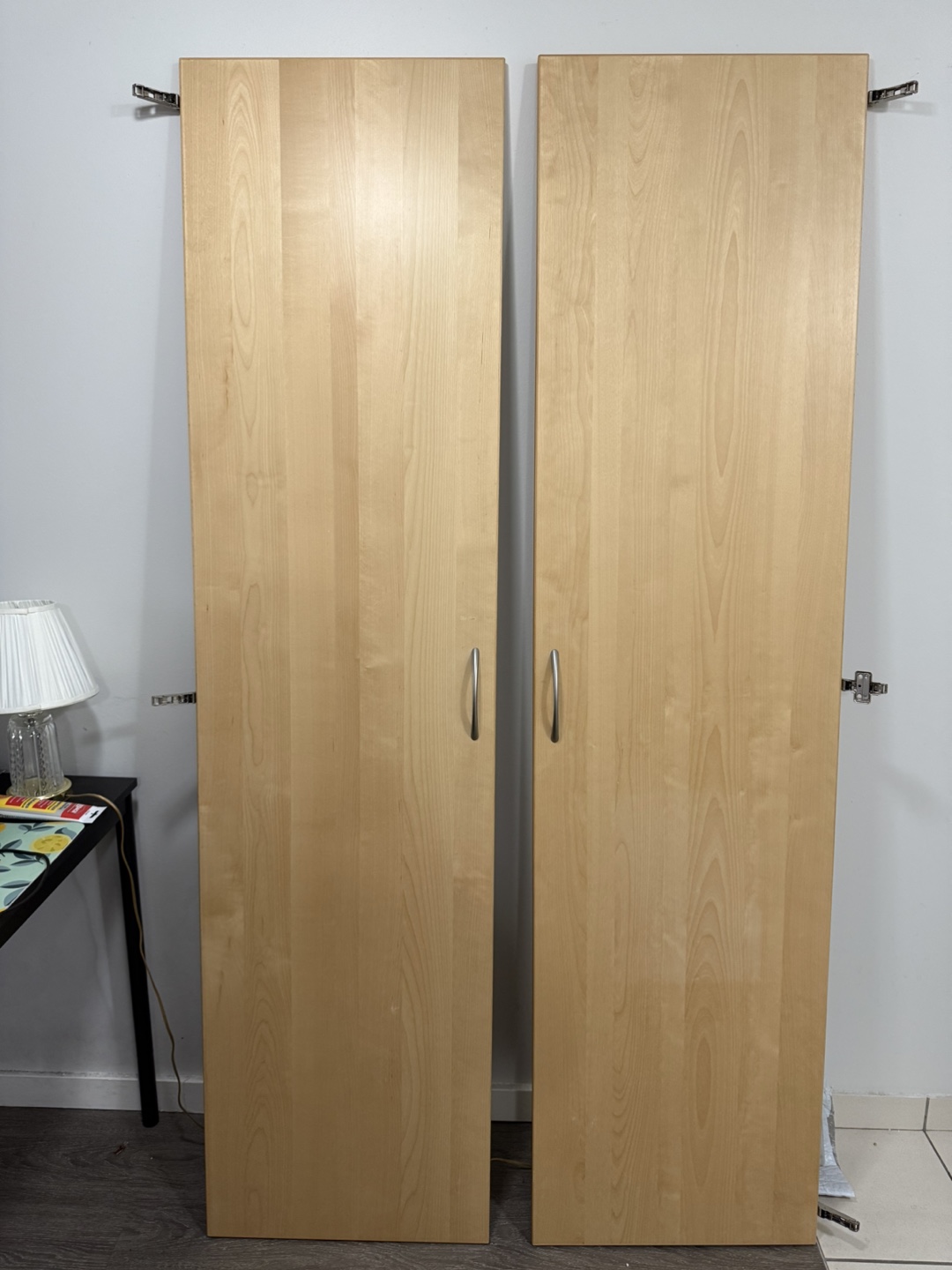 IKEA PAX Wardrobe Doors - Light Beech - Two Doors + Extra Parts