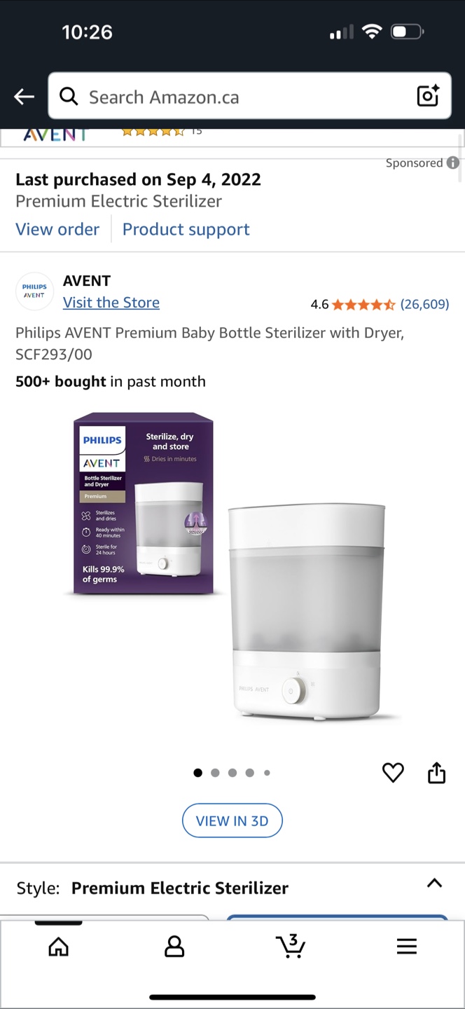 Philips Avent Premium Electric Baby Bottle Sterilizer with Dryer - photo 2