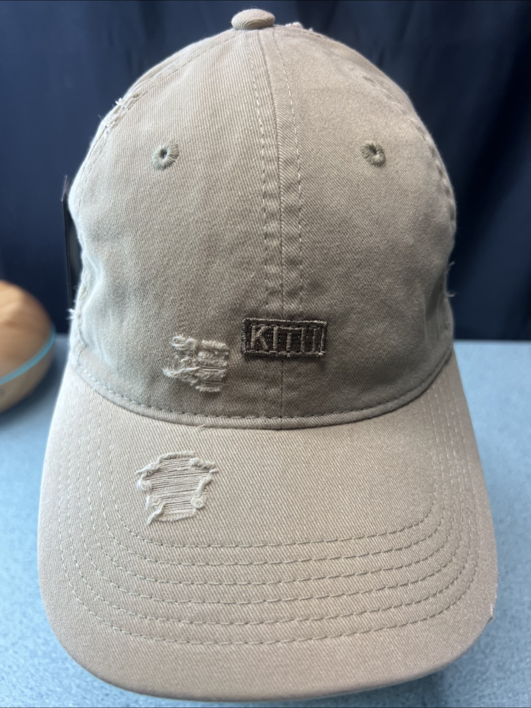 Kith Distressed Enzyme Washed Cotton Twill Khaki Hat