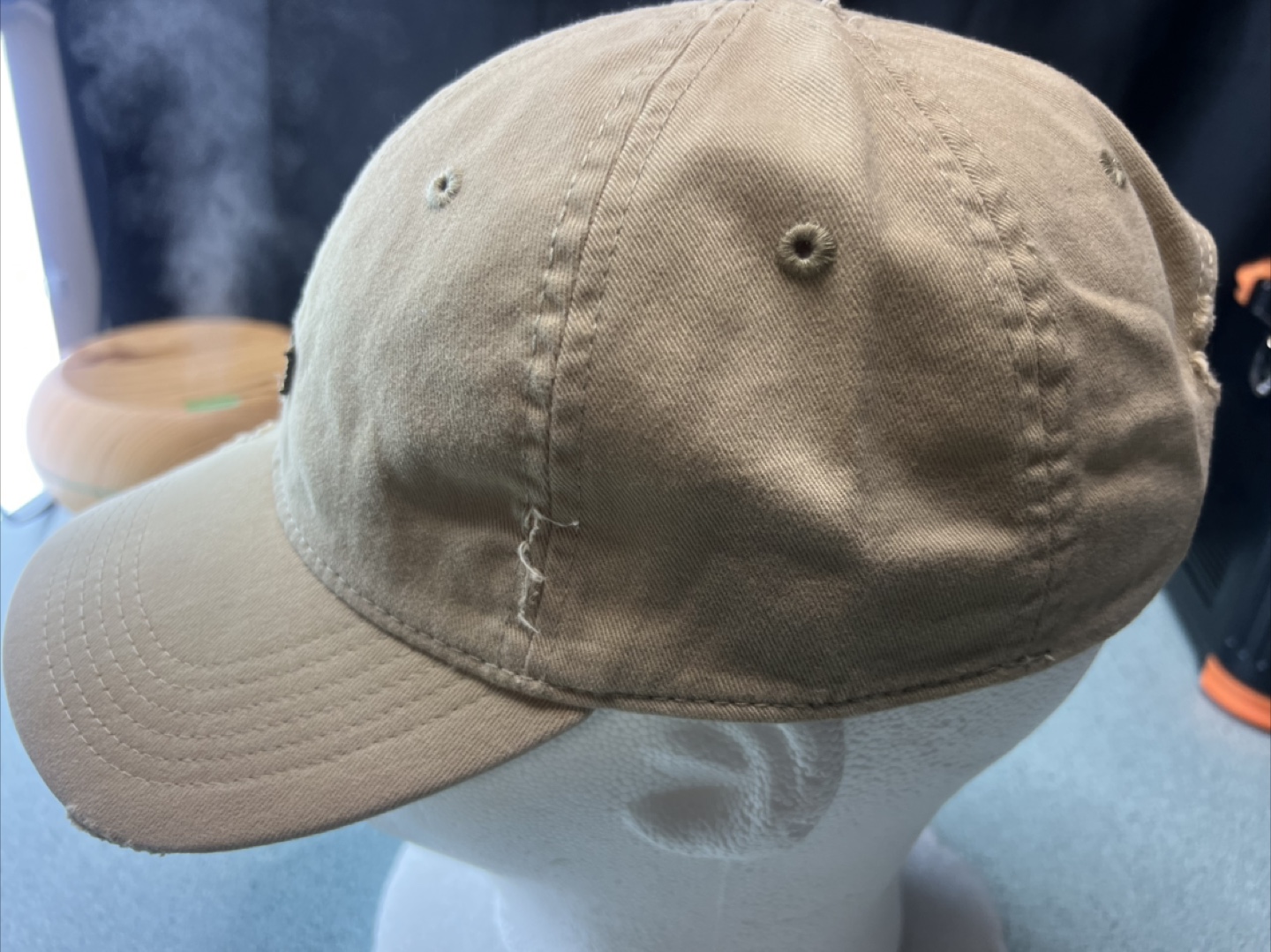 Kith Distressed Enzyme Washed Cotton Twill Khaki Hat - photo 5