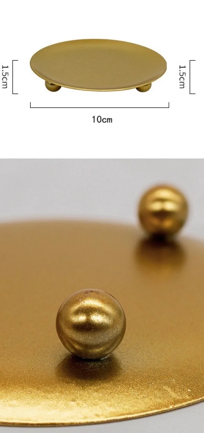 Gold Metal Decorative Tray with image indicator(3)