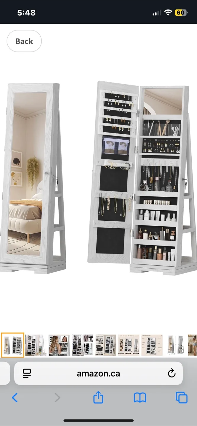 Standing Mirror / Jewelry Cabinet thumbnail