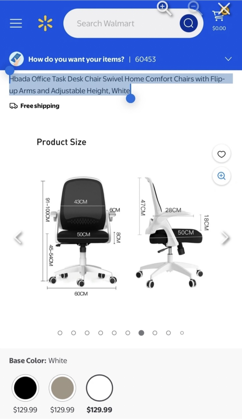 Hbada Office Task Chair - White - photo 2