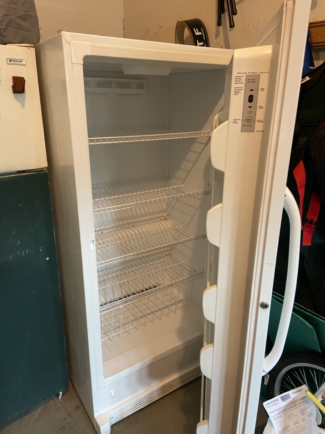 GE White Upright Freezer