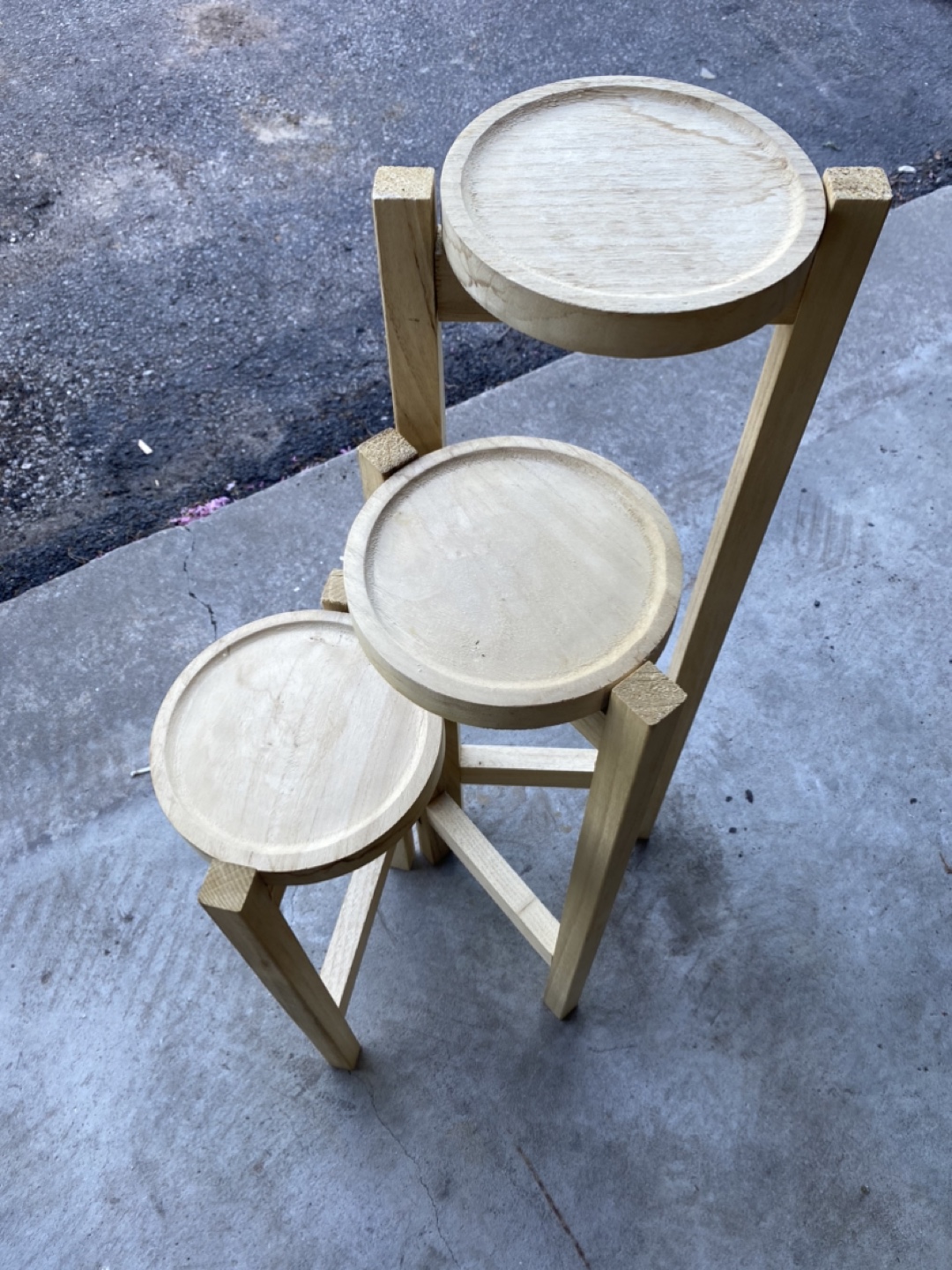 Three-Tier Wooden Plant Stand - photo 2