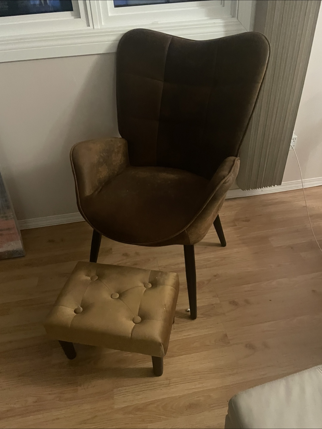 Armchair and ottoman