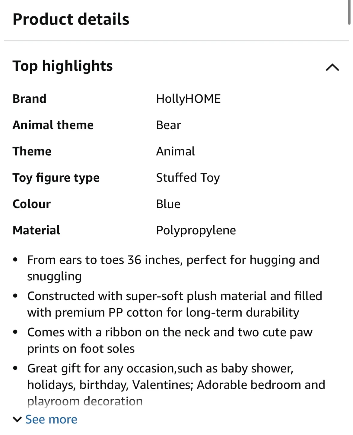 HUGE Bear Stuffed Animal Toy image indicator(4)