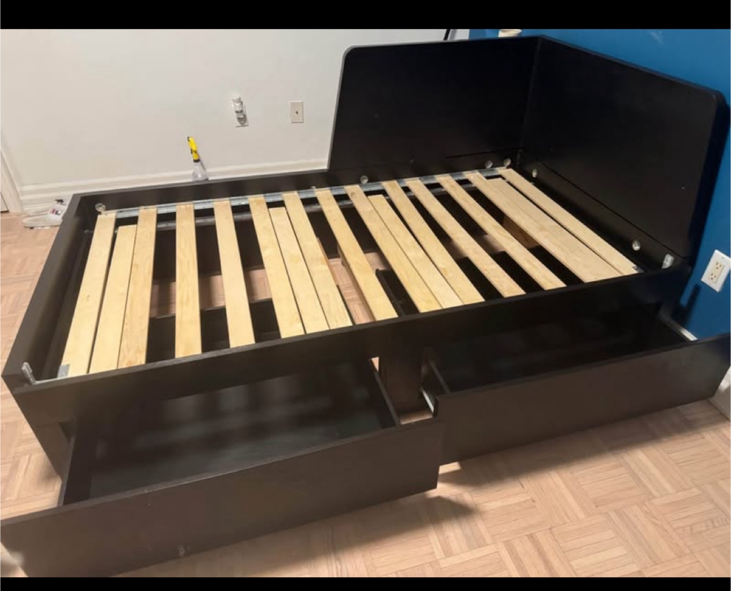 Queen Bed Frame with Storage Drawers - photo 2