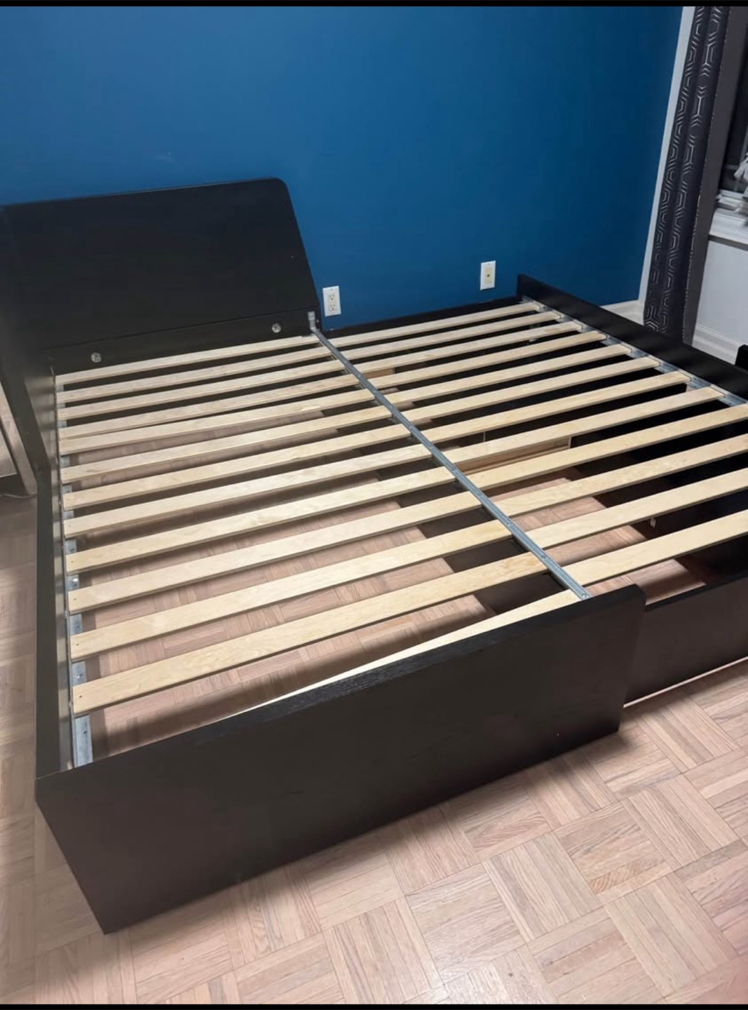 Queen Bed Frame with Storage Drawers