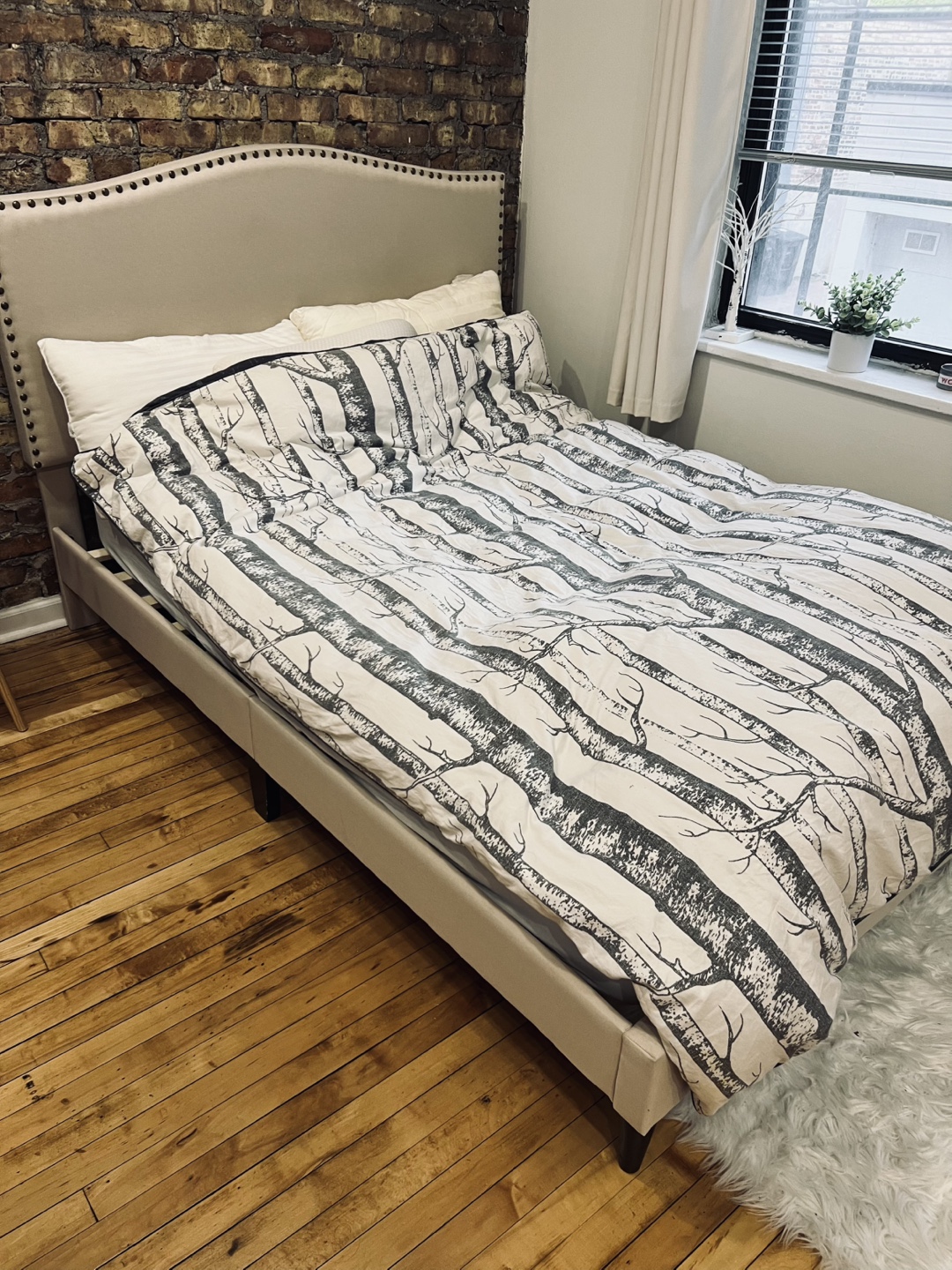 Full-Size Bed Frame and Mattress