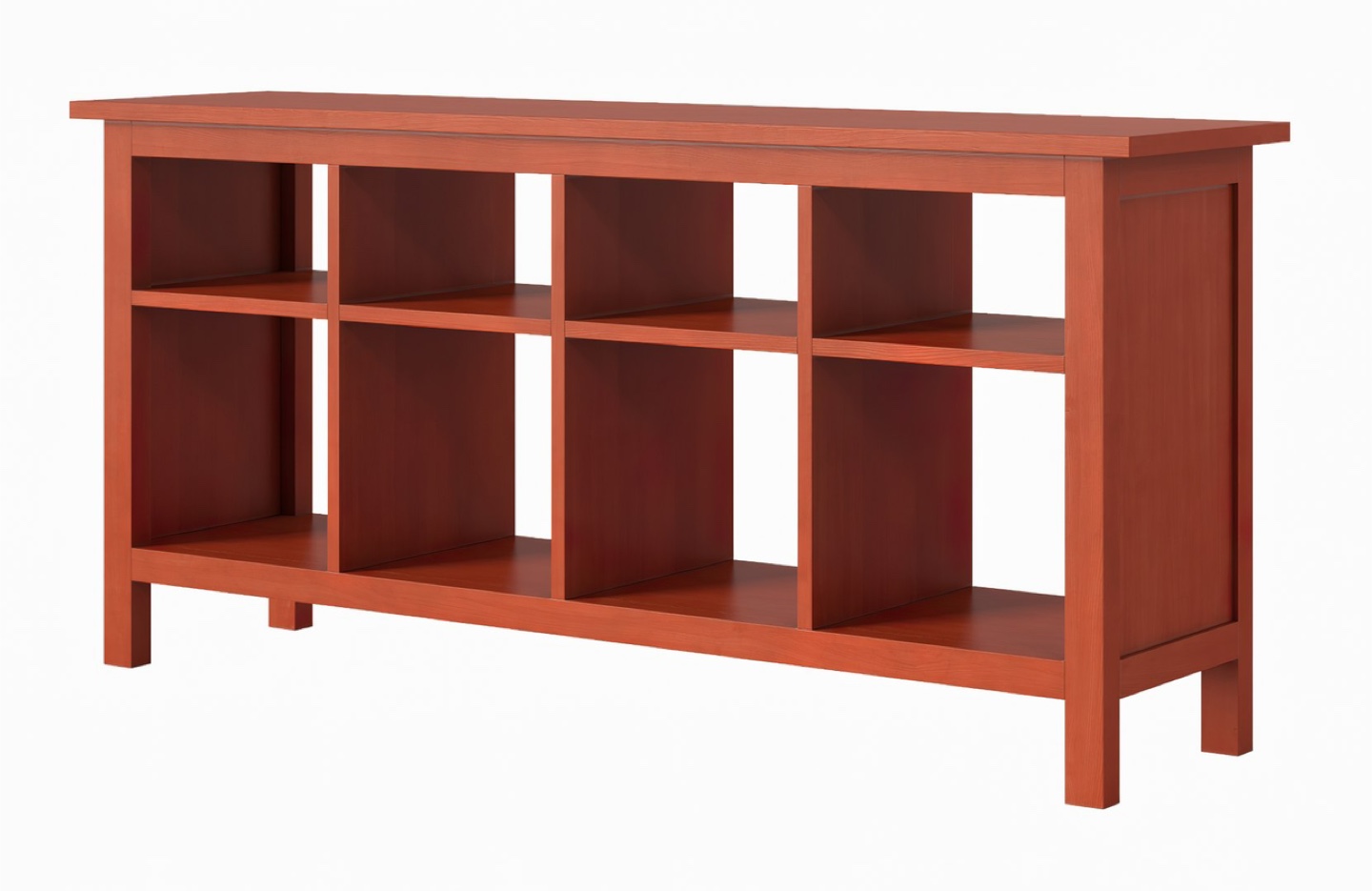 Rustic Red Console Table with Shelving - photo 4