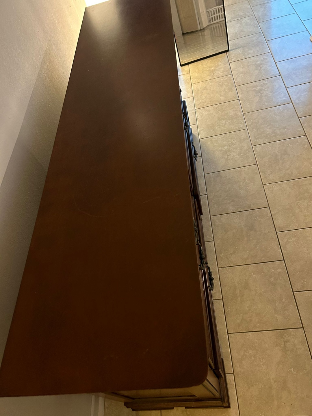 Dark Brown Wooden Double Dresser - photo 2