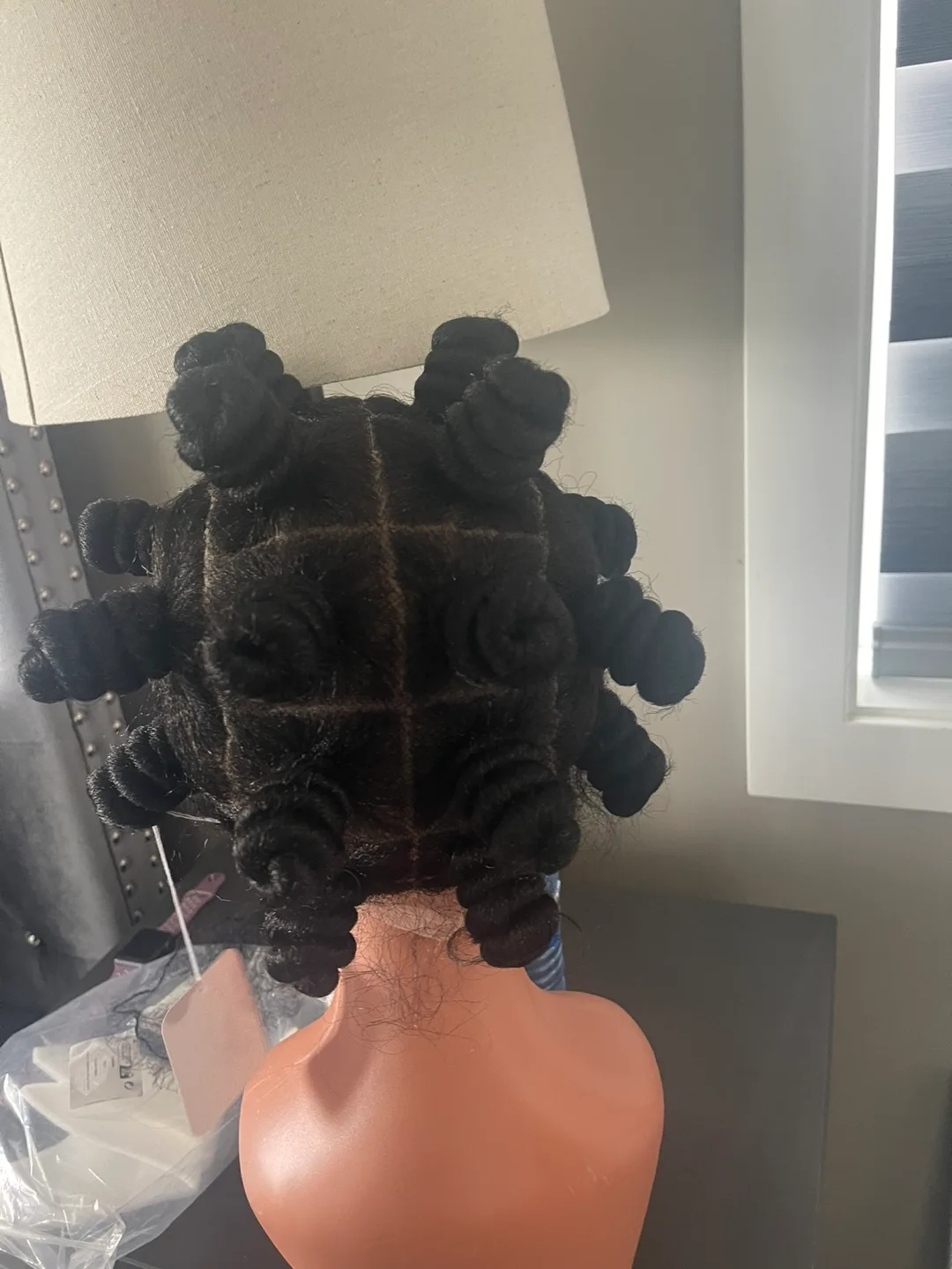 Black Lace Frontal Wig Knotless Braids image indicator(4)