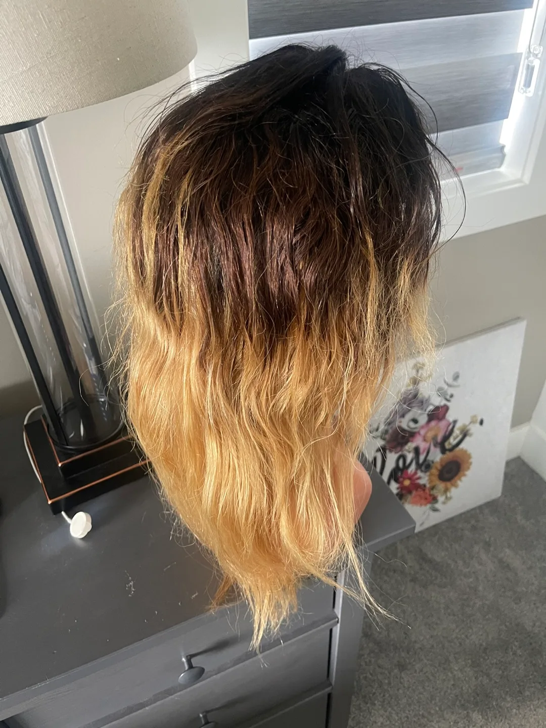 Ombre Lace Front human hair Wig image indicator(3)