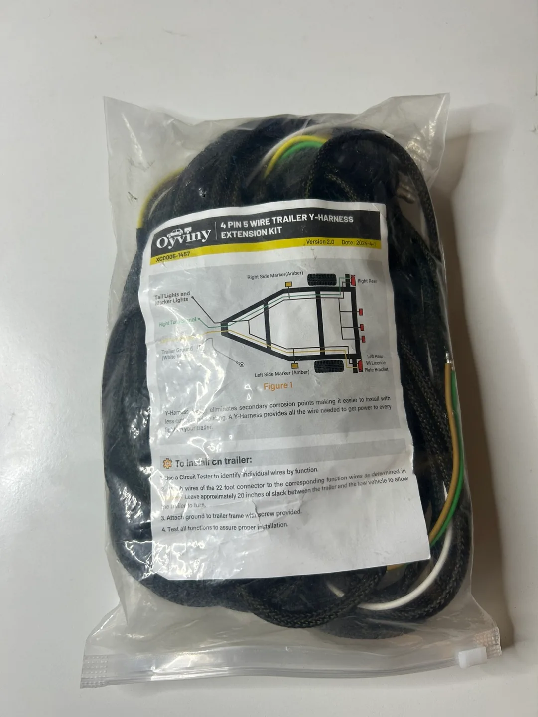 Ovyiny 4-Pin 6 AWG Trailer Wiring Harness Extension Kit thumbnail