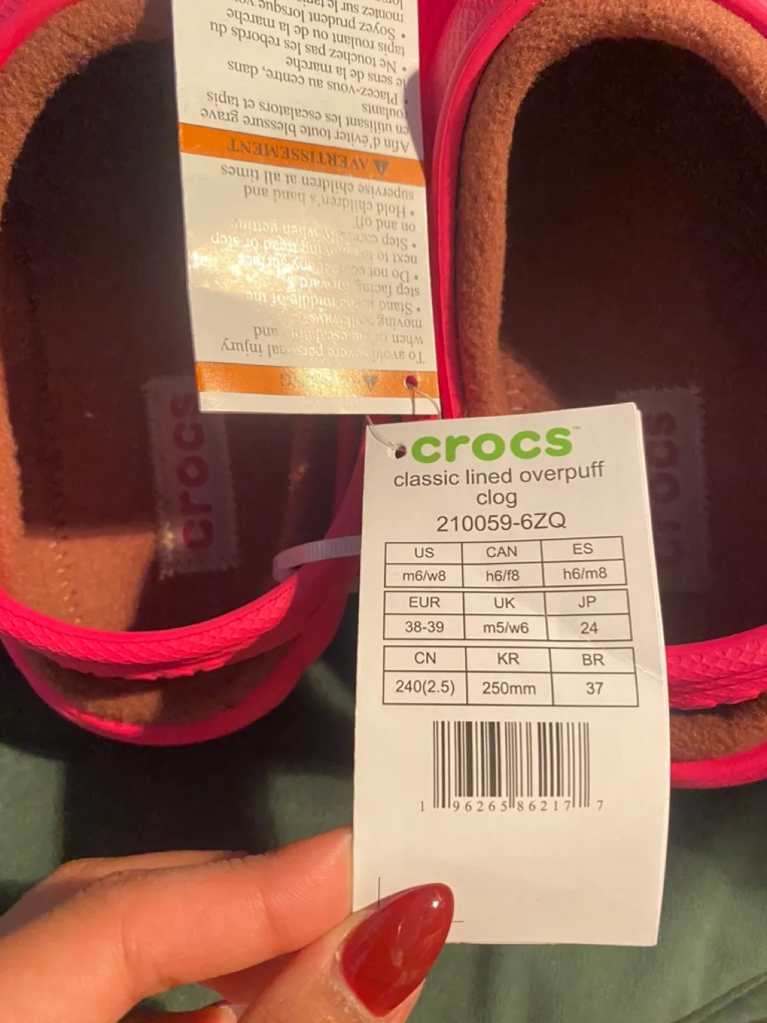 Crocs Classic Lined Clog - Pink - Women's Size 8 image indicator(2)