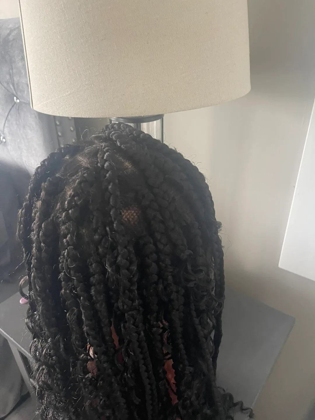 Braided Curly Human Hair Lace Front Wig image indicator(4)