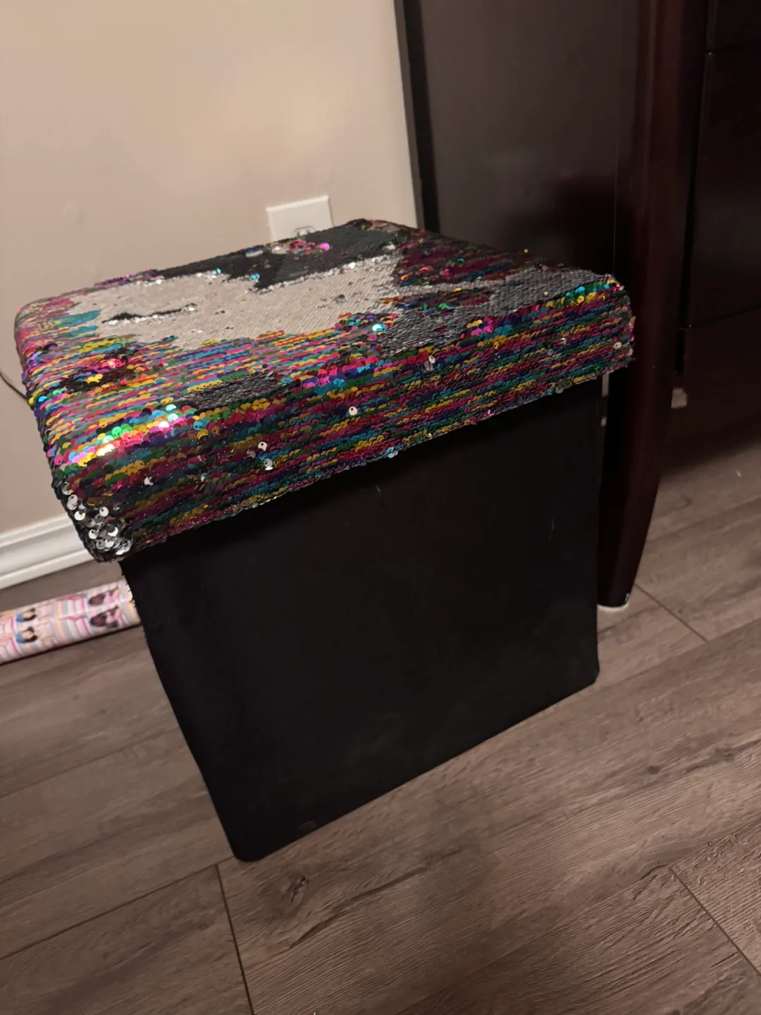 Sequin Storage Ottoman thumbnail