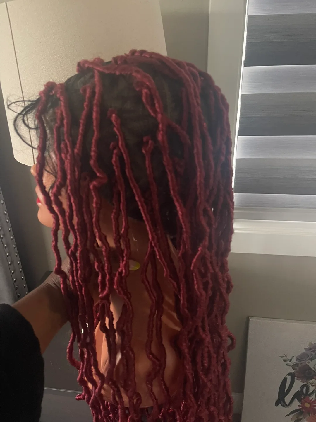 Burgundy Crochet Braided Wig image indicator(4)