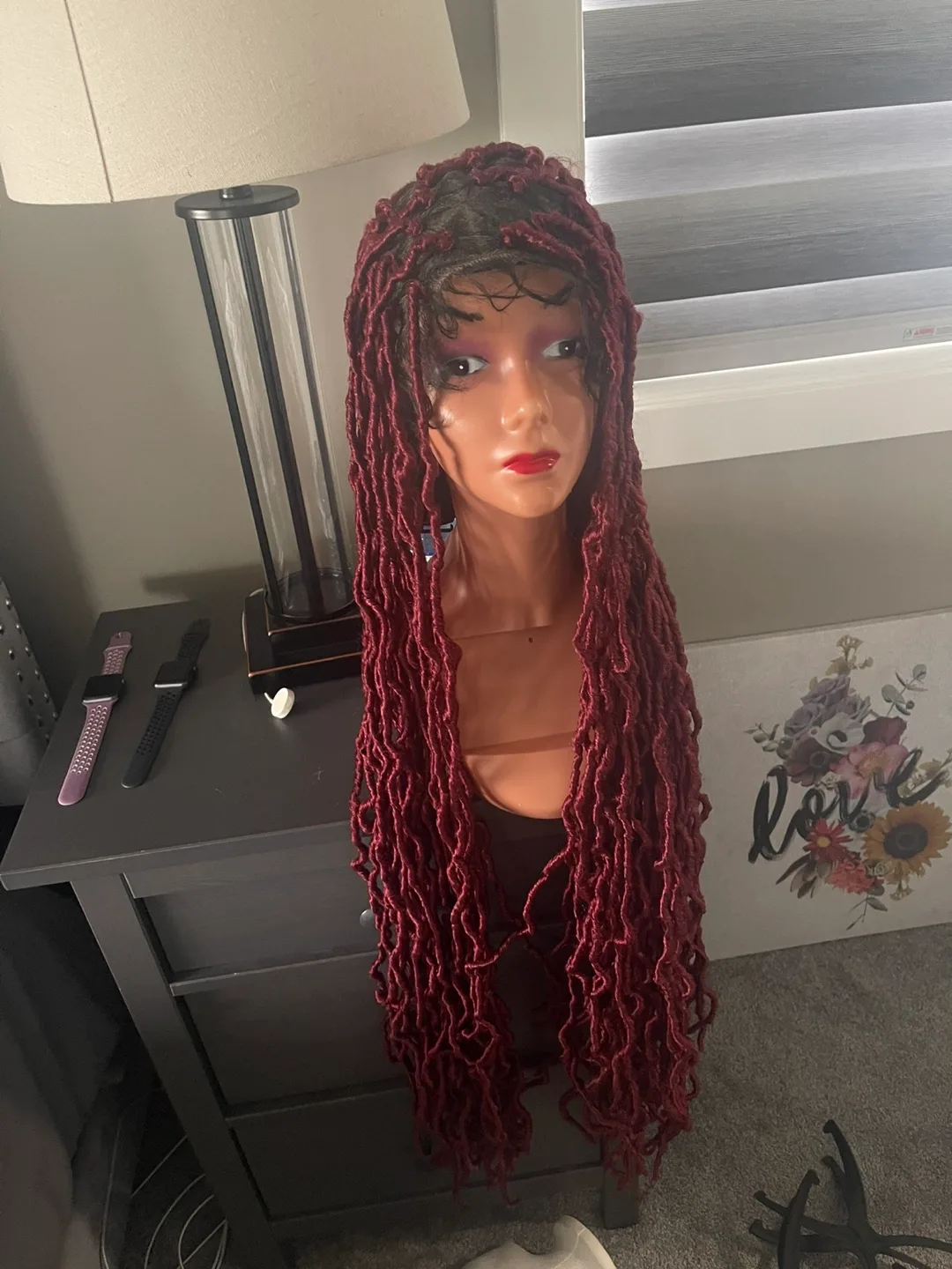Burgundy Crochet Braided Wig image indicator(3)