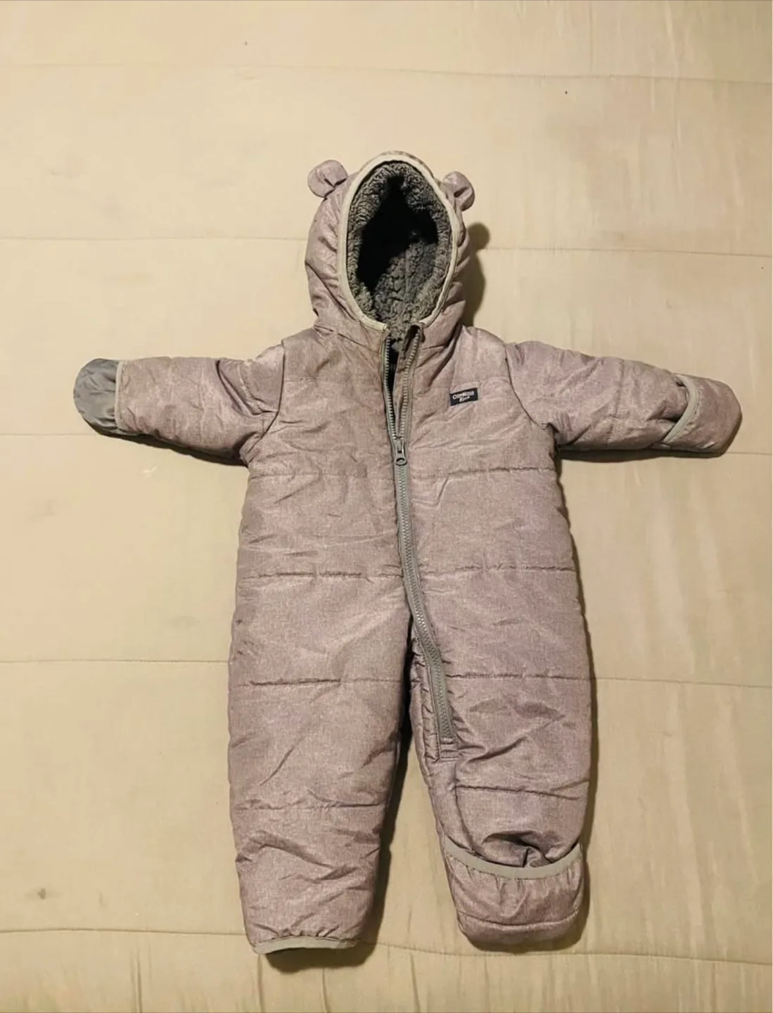 Baby Unisex Grey Winter Snowsuit thumbnail