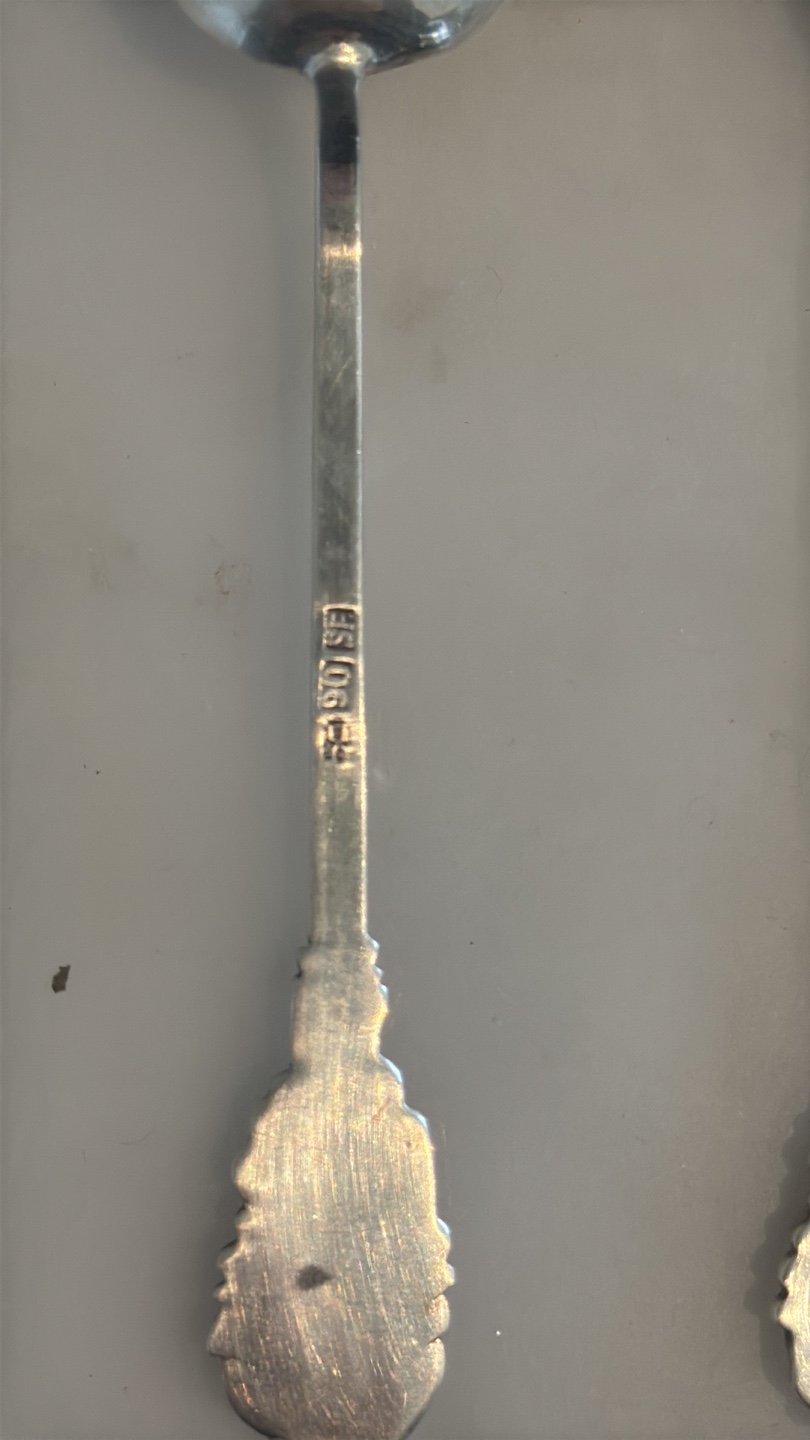 Set of Four 19th century China Sterling Silver Spoons - photo 3