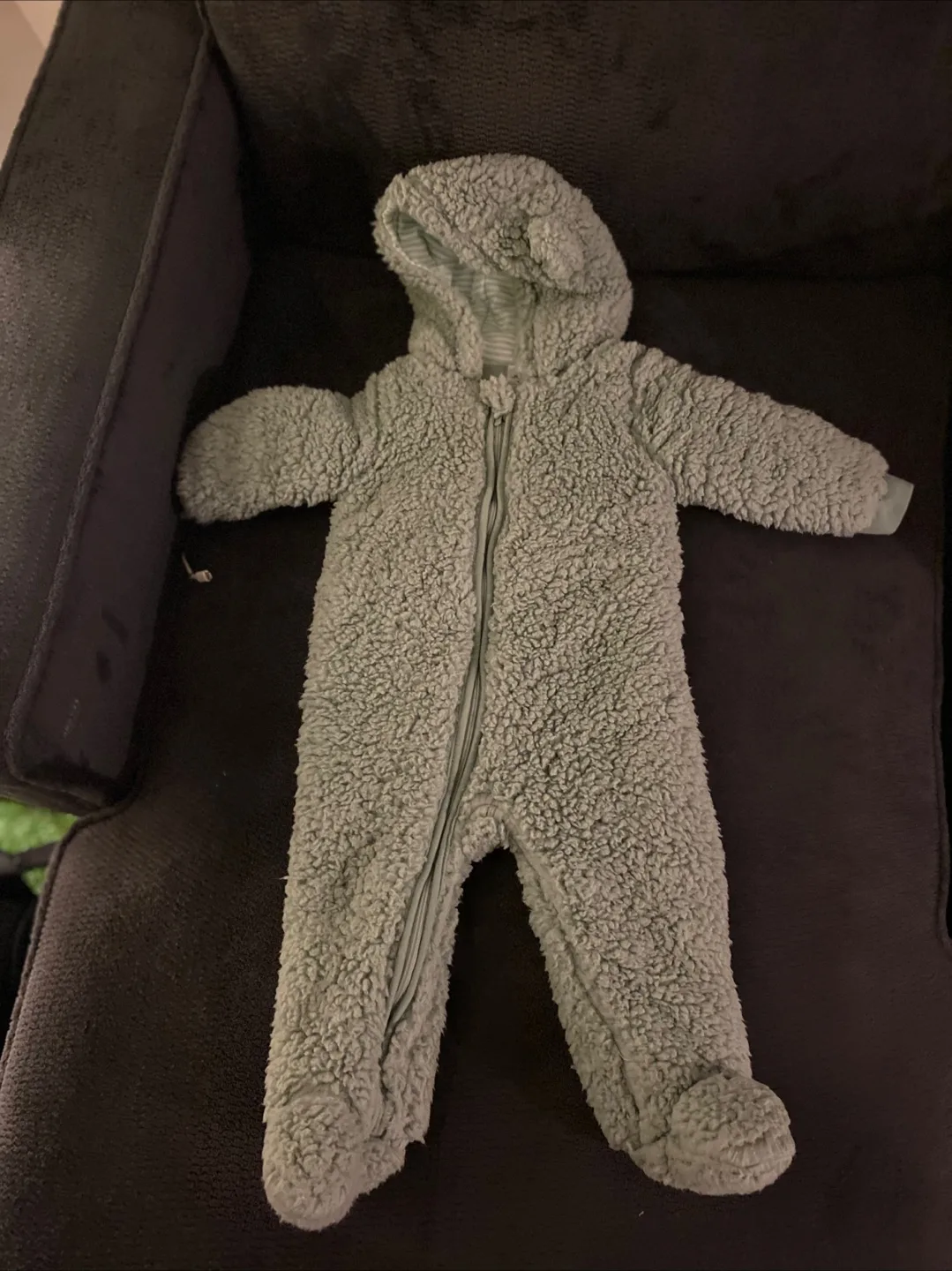 Baby's Grey Fleece Snowsuit thumbnail