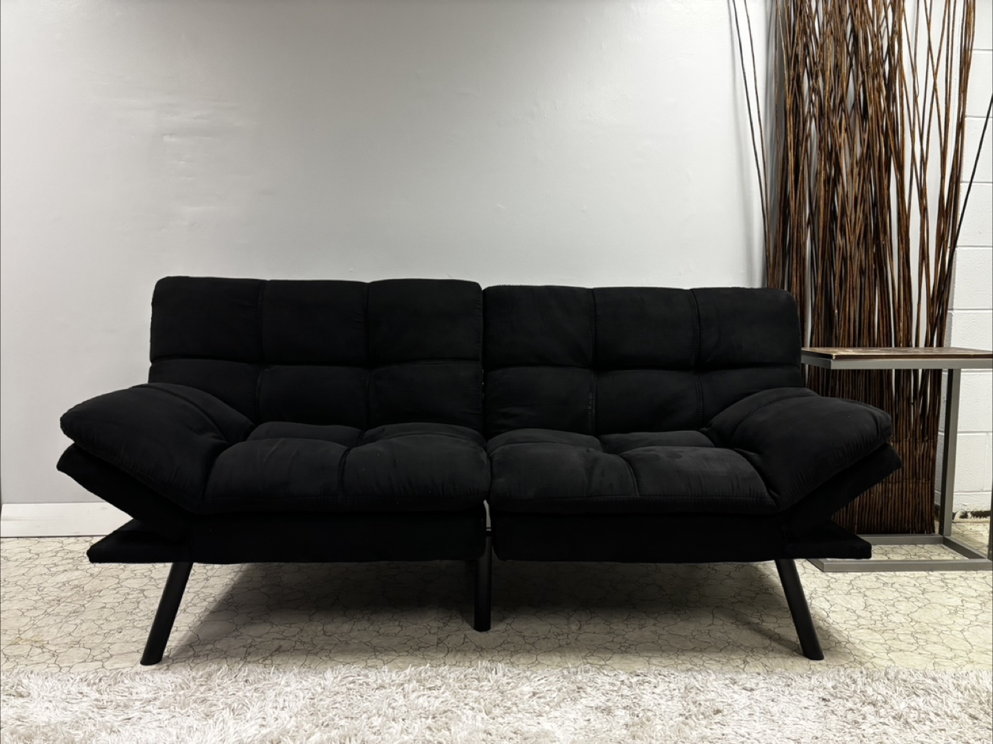 Black Memory Foam Futon in Like New Condition // Free Delivery - photo 3