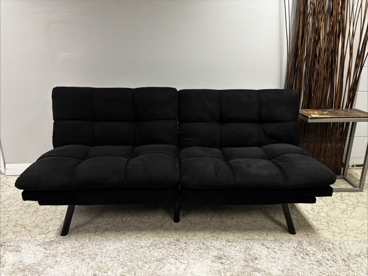 Black Memory Foam Futon in Like New Condition // Free Delivery - photo 2