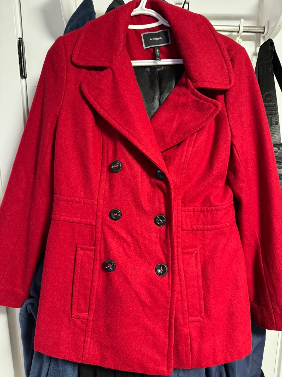 Red Double-Breasted Peacoat - Size M/M image indicator(6)