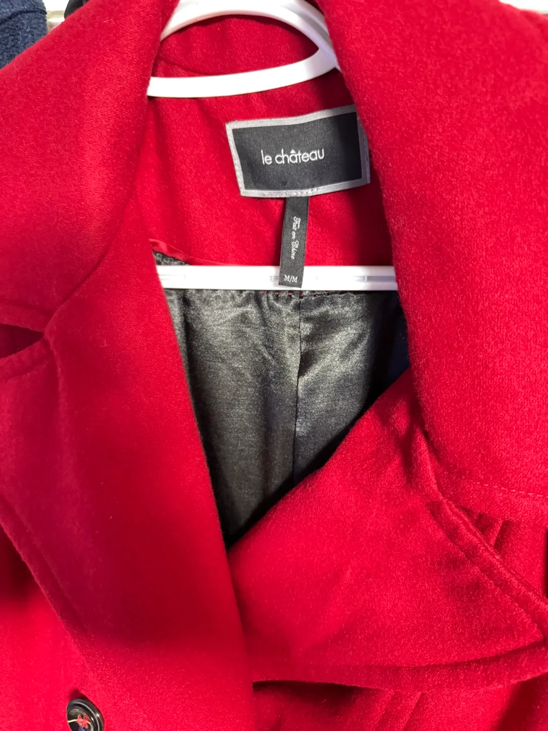 Red Double-Breasted Peacoat - Size M/M image indicator(4)