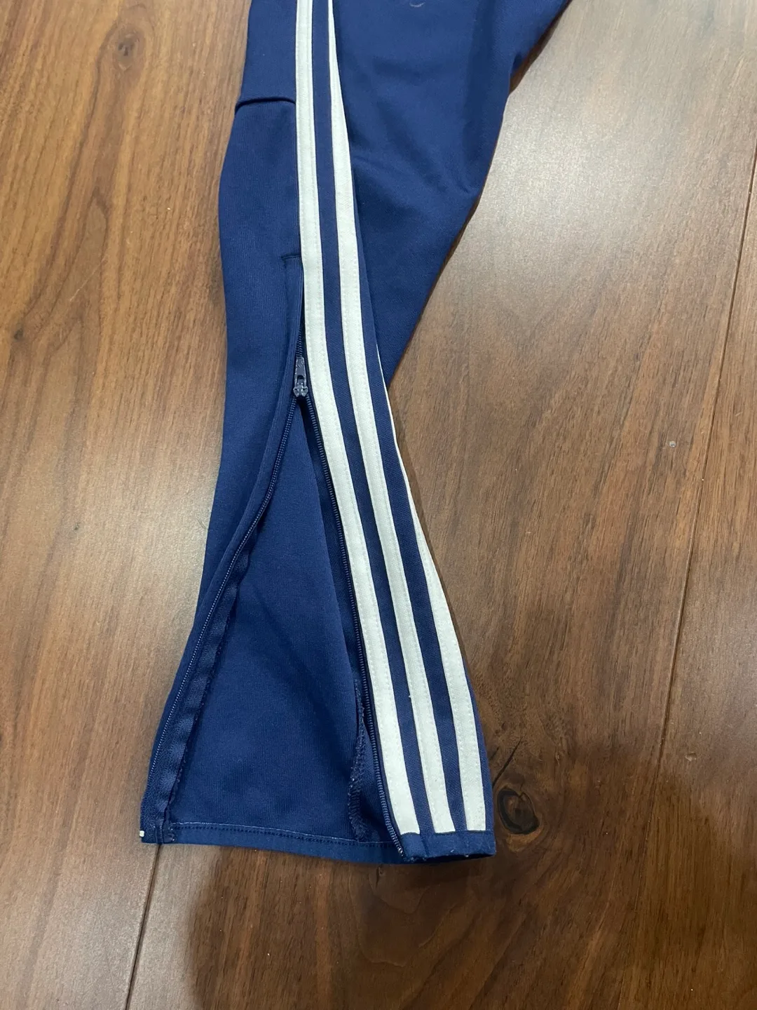 Adidas Navy Blue Tapered Track Pants - Men’s Size Small image indicator(5)