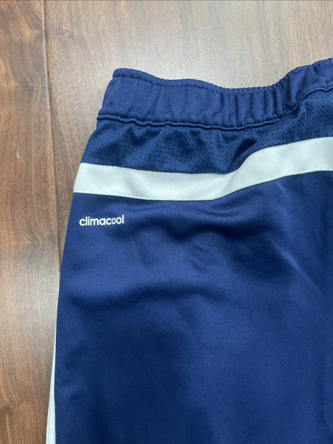 Adidas Navy Blue Tapered Track Pants - Men’s Size Small image indicator(7)