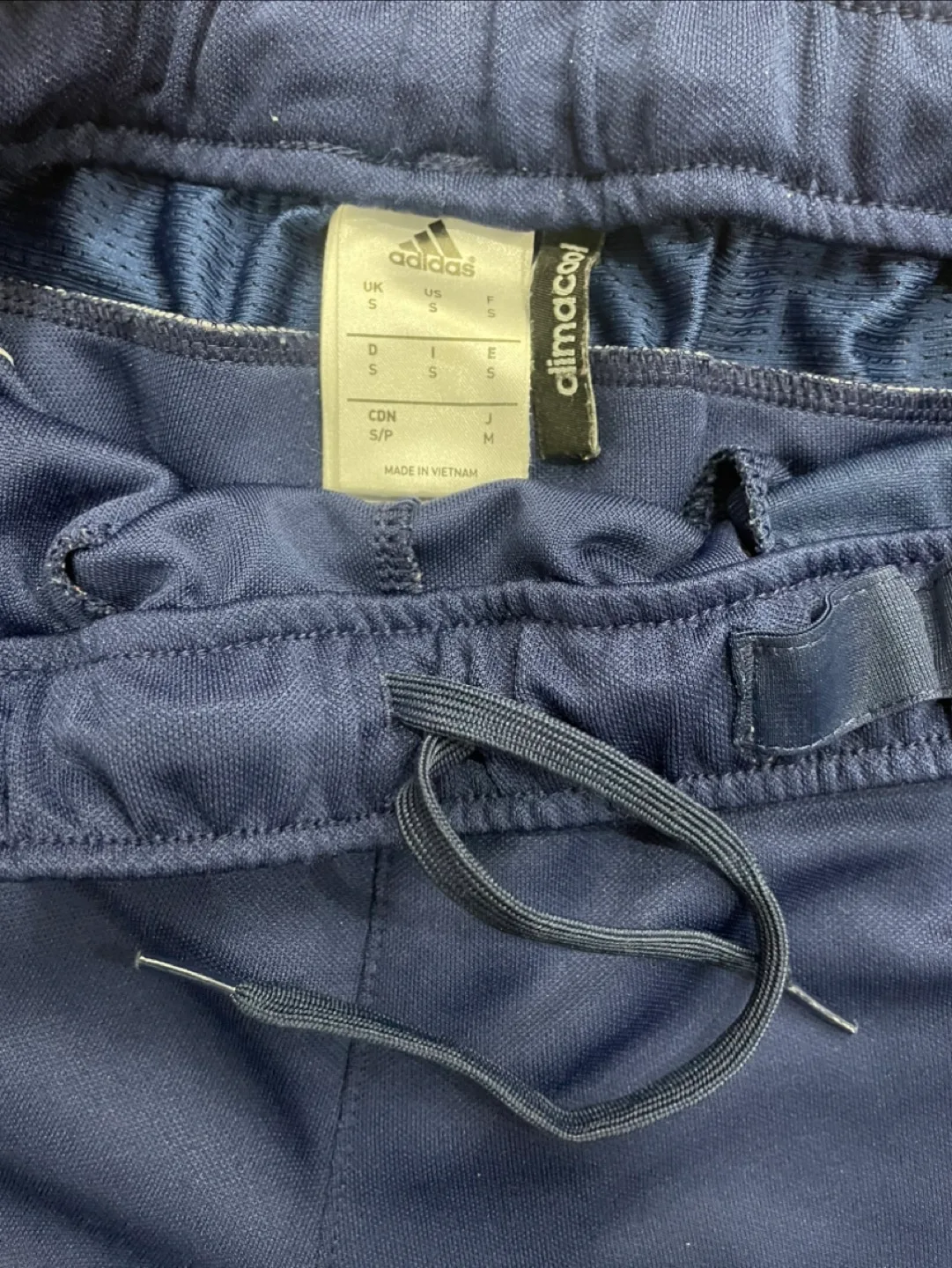 Adidas Navy Blue Tapered Track Pants - Men’s Size Small image indicator(8)