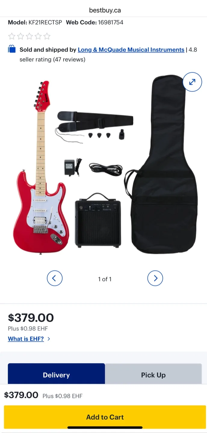 Electric Guitar kramer Package with Amplifier image indicator(2)