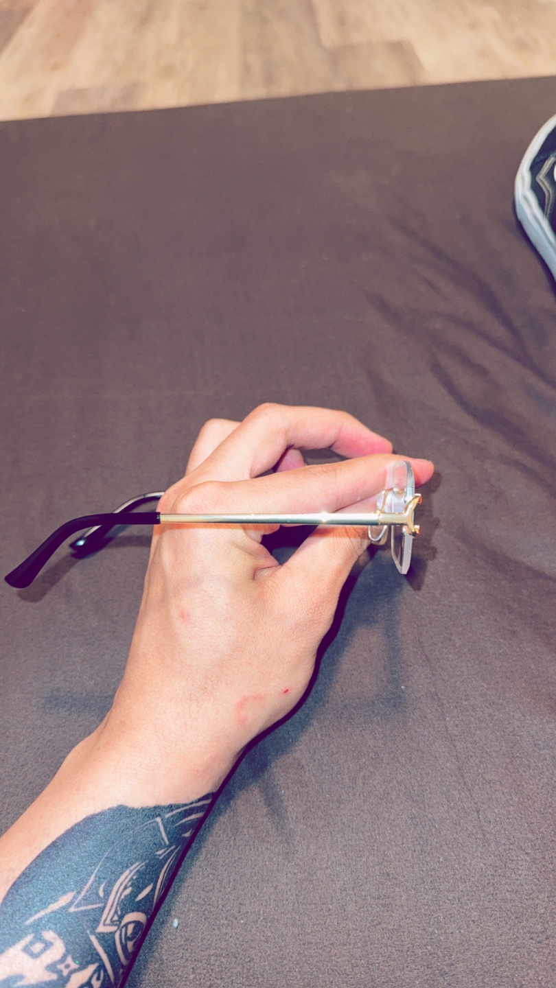 Clear Frame Gold Accent Glasses Cartier reps - photo 2