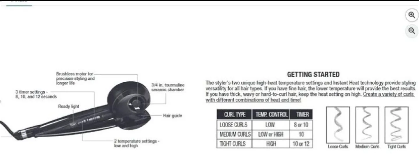 Conair Infiniti Pro Curl Secret Auto Curler image indicator(5)