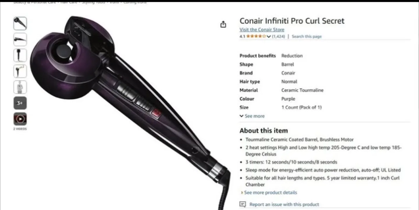 Conair Infiniti Pro Curl Secret Auto Curler image indicator(4)