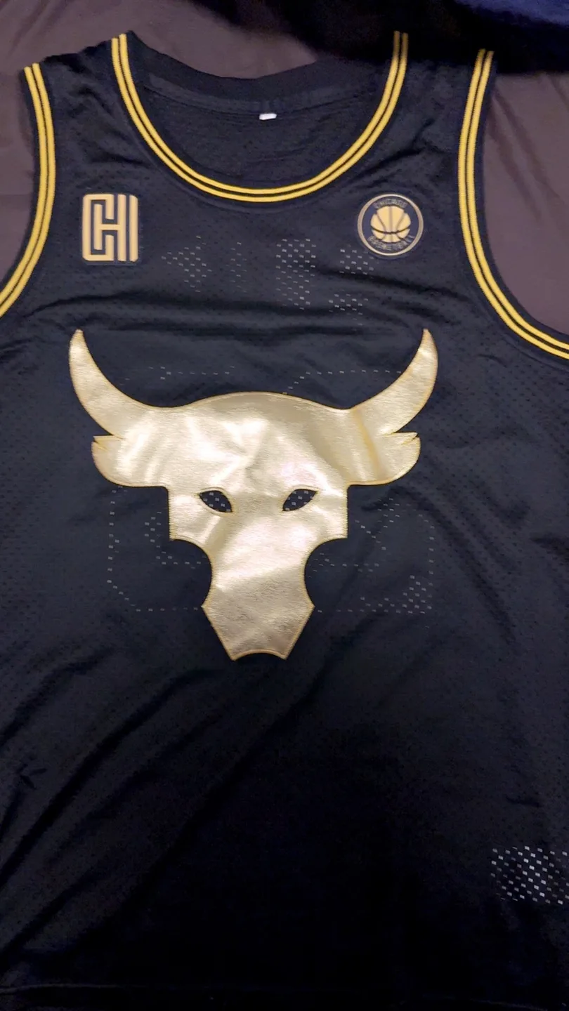 Black and Gold GOAT 23 Chicago Bulls Jersey thumbnail