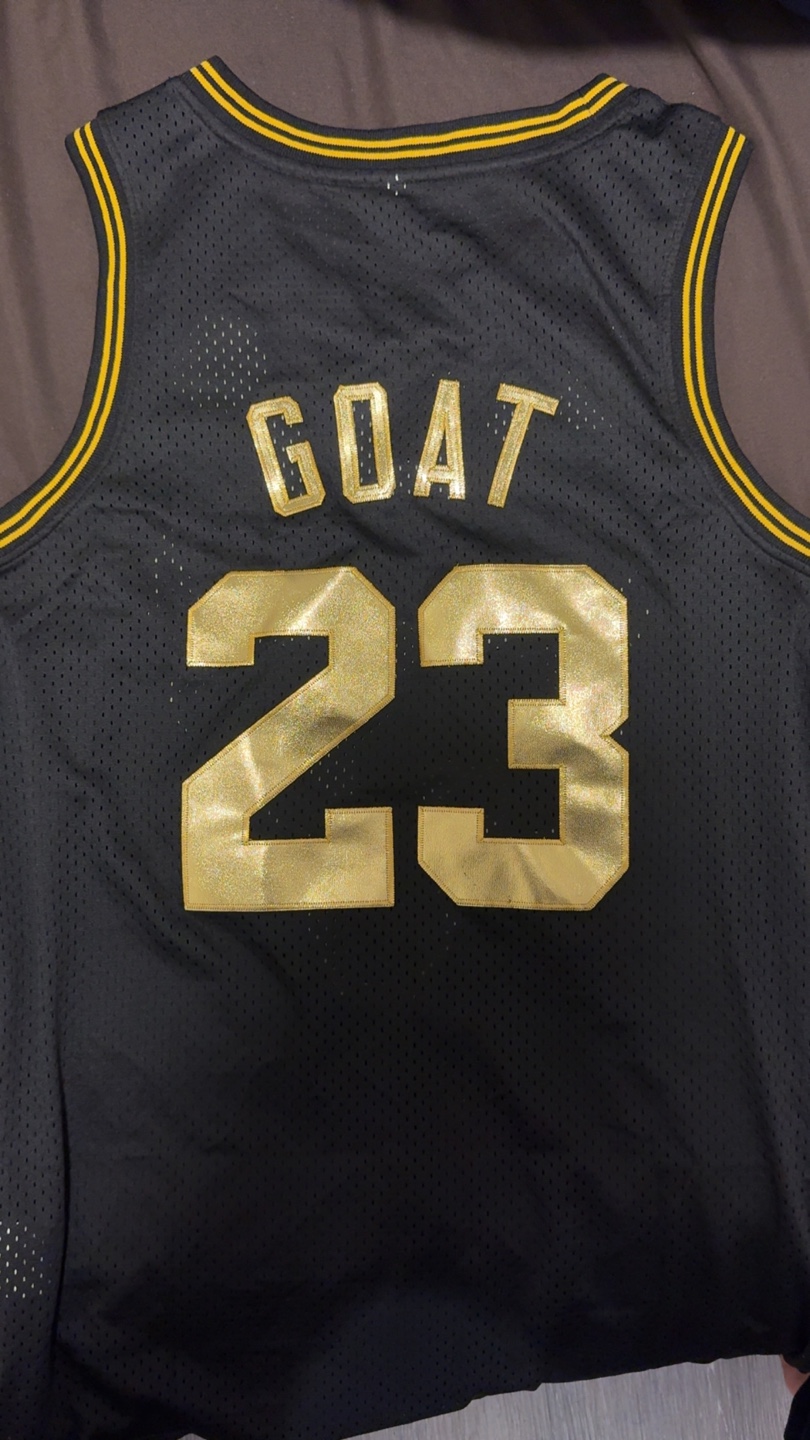 Black and Gold GOAT 23 Chicago Bulls Jersey - photo 2