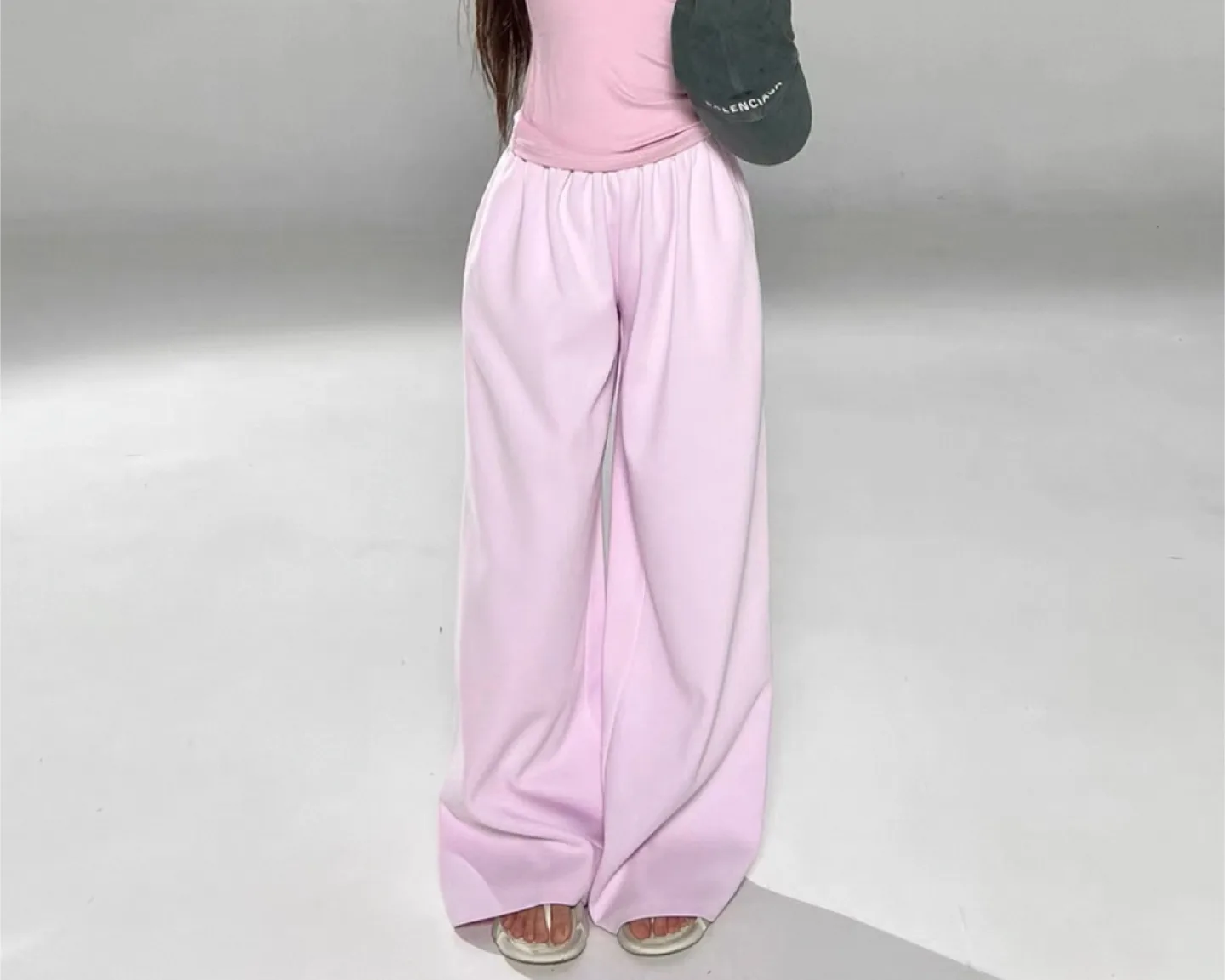 Pink Wide Leg Trousers thumbnail
