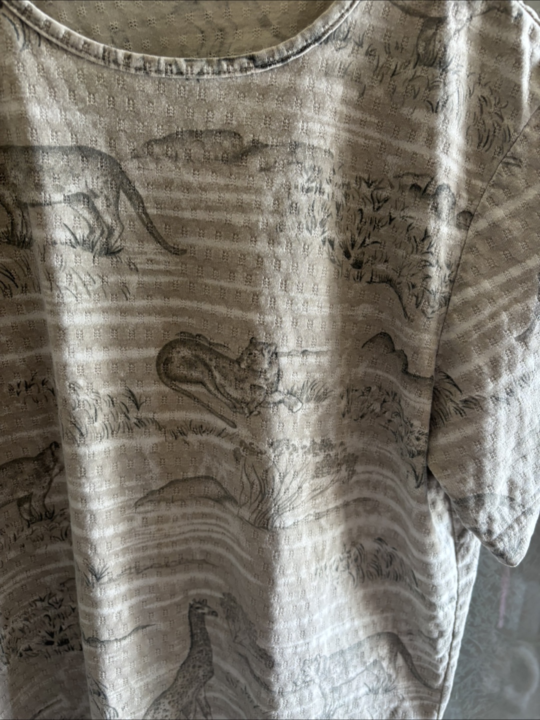 Women's Beige Animal Print T-Shirt - photo 2