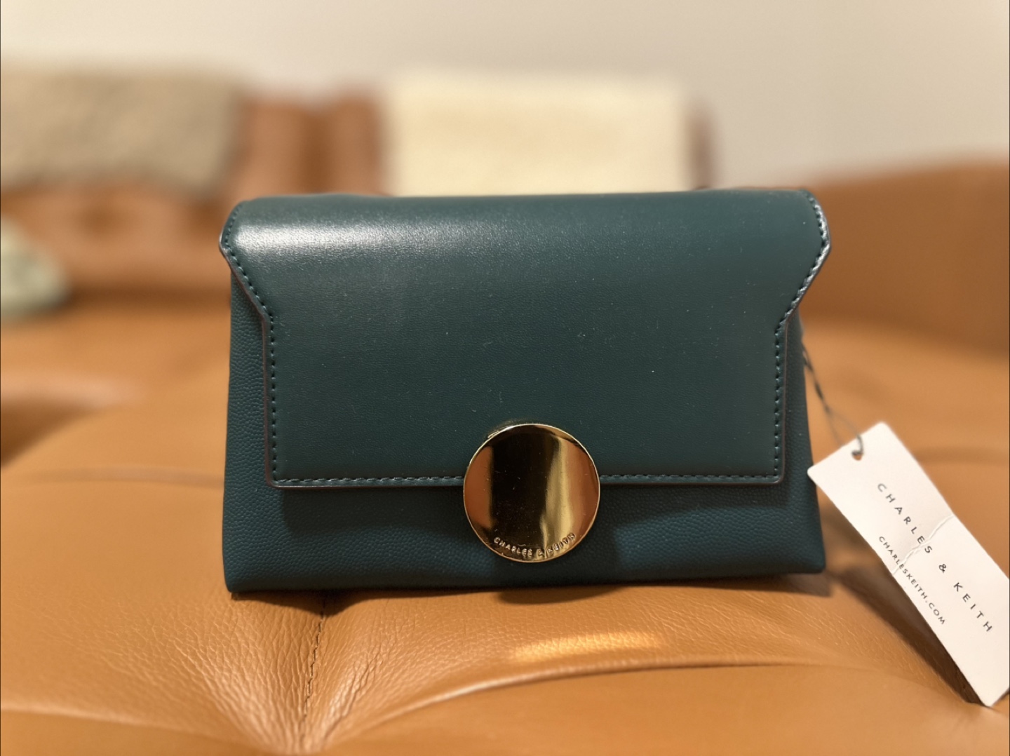 Charles & Keith Flap Mini Shoulder Bag - Green