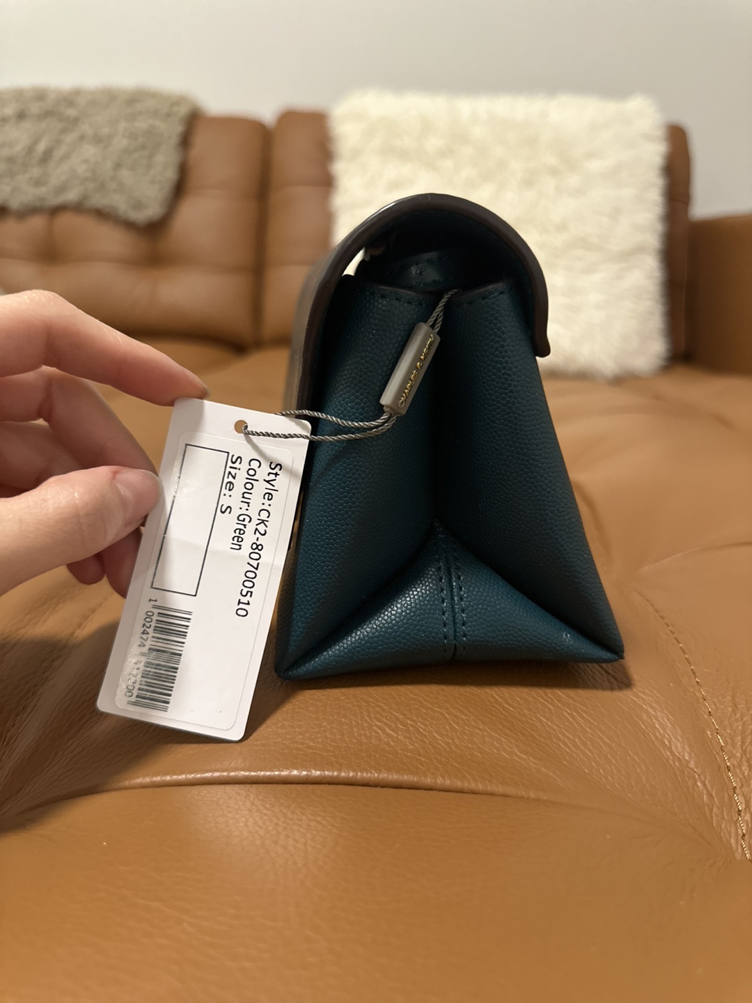 Charles & Keith Flap Mini Shoulder Bag - Green - photo 3