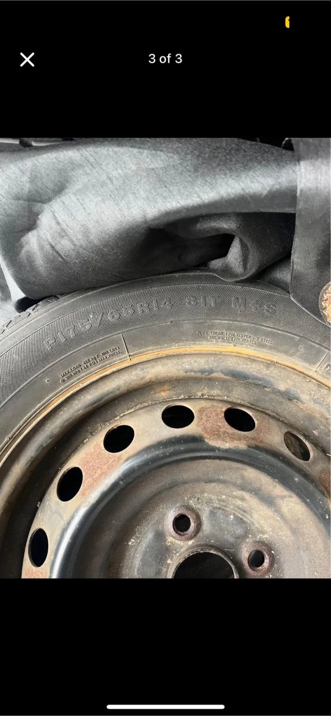 Used Goodyear all seasons Tires with Steel Rims image indicator(3)