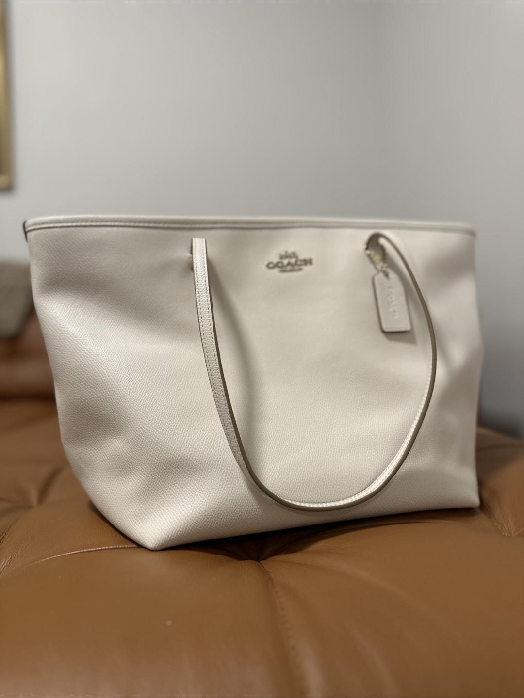 Coach City Tote Zip-Top Bag Large Capacity - Off-White - photo 2