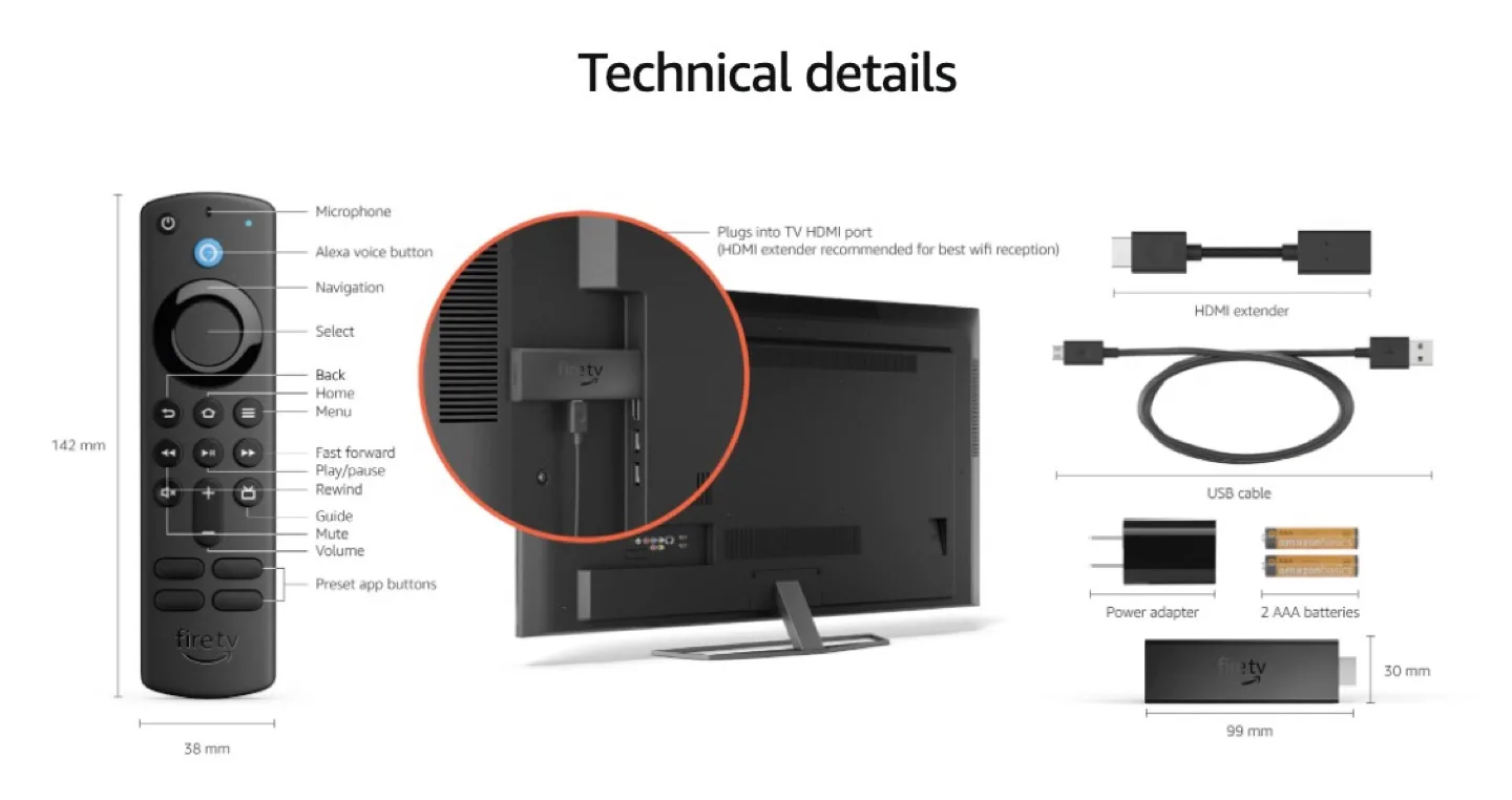 Amazon Fire TV Stick 4K Max + Black Remote Cover Case / Bundle image indicator(4)