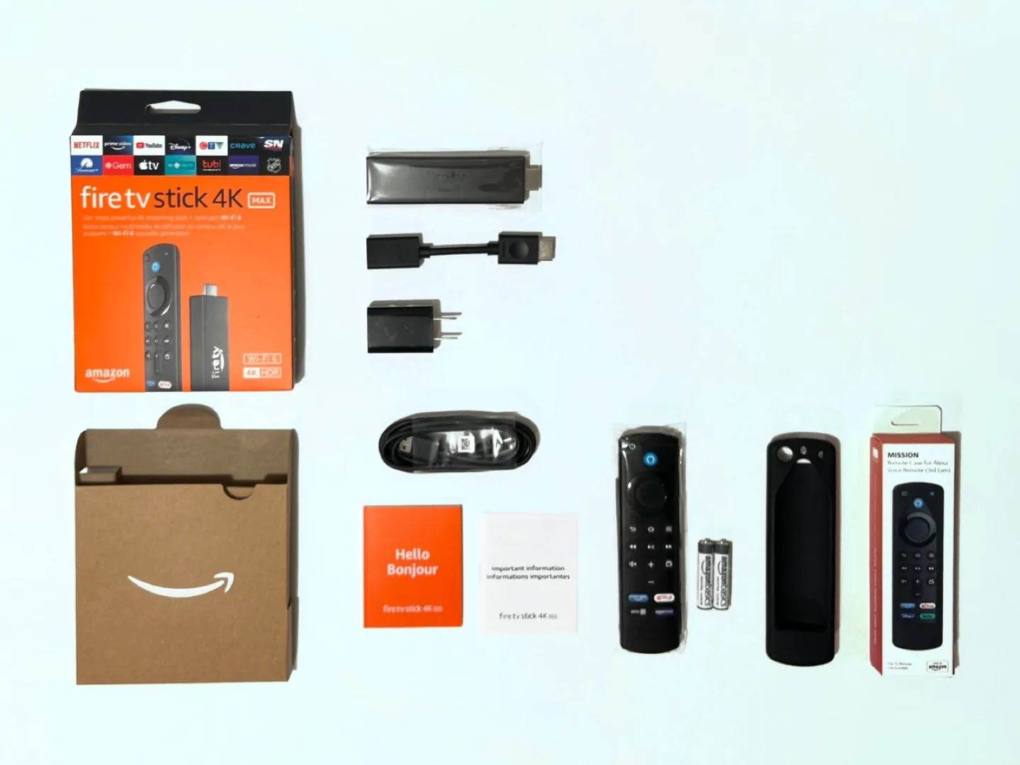 Amazon Fire TV Stick 4K Max + Black Remote Cover Case / Bundle image indicator(2)