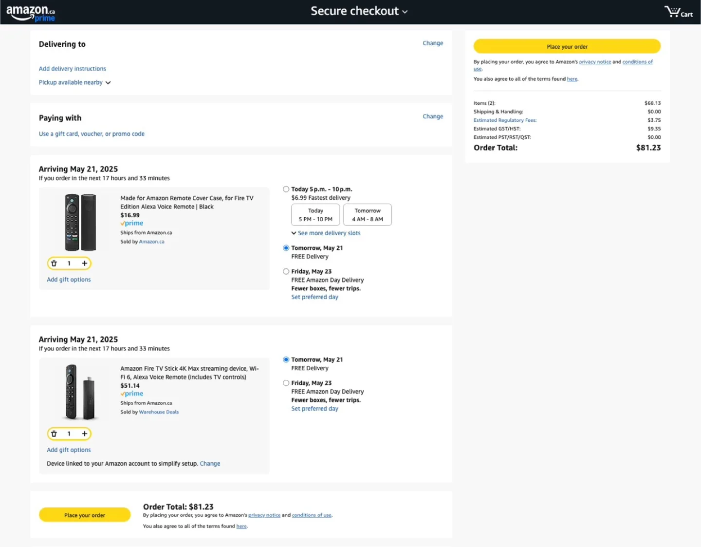 Amazon Fire TV Stick 4K Max + Black Remote Cover Case / Bundle image indicator(10)